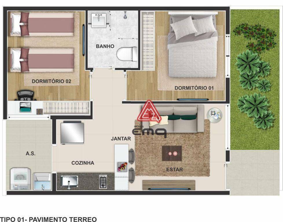 Apartamento à venda com 2 quartos, 34m² - Foto 33