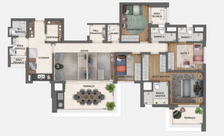 Apartamento à venda com 3 quartos, 138m² - Foto 5