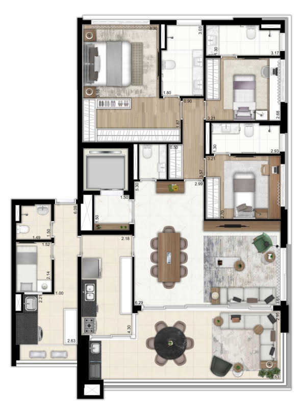 Apartamento à venda com 3 quartos, 158m² - Foto 5