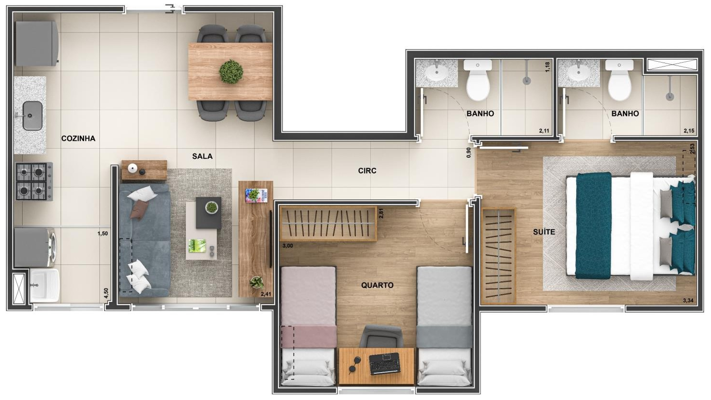 Apartamento à venda com 2 quartos, 489m² - Foto 20