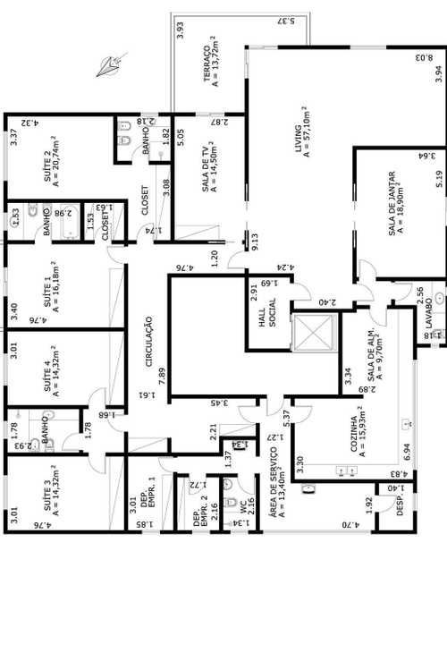 Apartamento à venda com 4 quartos, 360m² - Foto 4