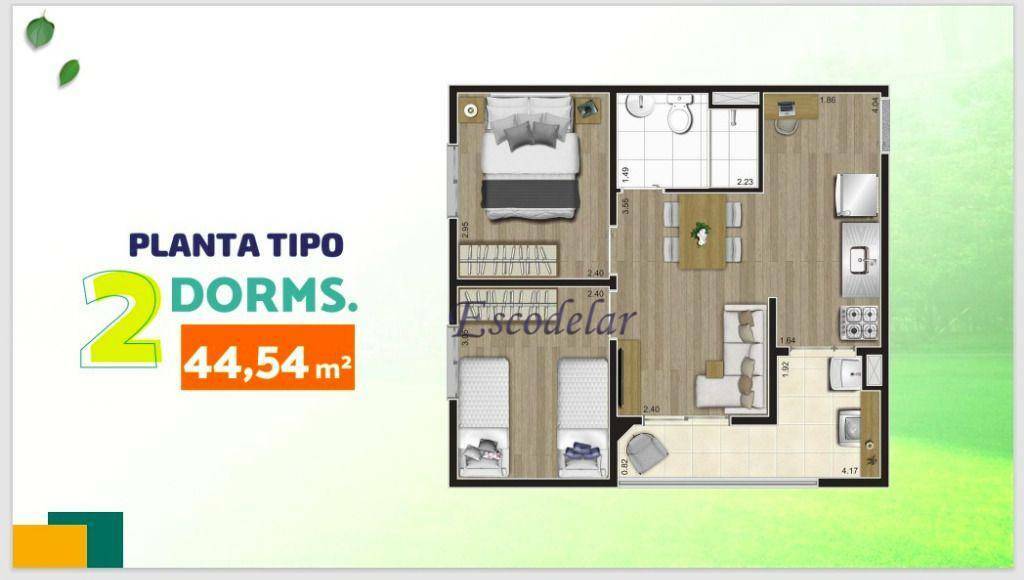 Apartamento à venda com 2 quartos, 44m² - Foto 17