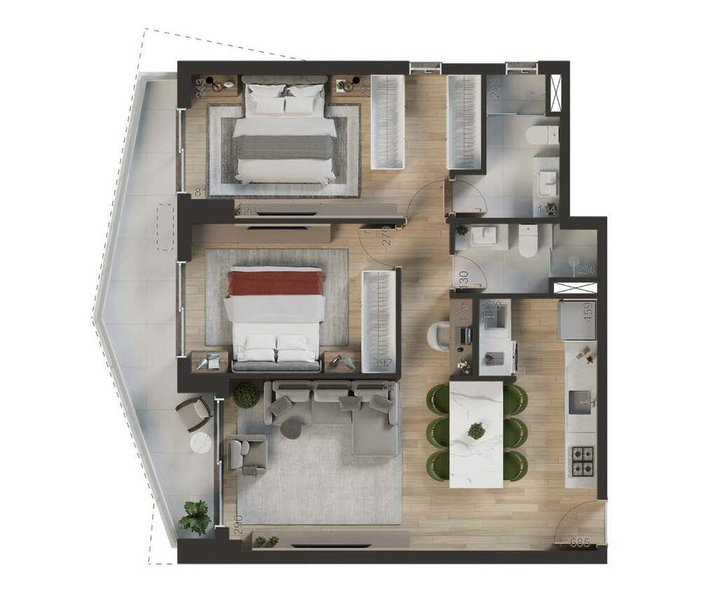 Apartamento à venda com 2 quartos, 164m² - Foto 23