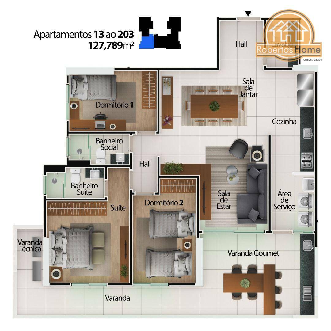 Apartamento à venda com 2 quartos, 78m² - Foto 12