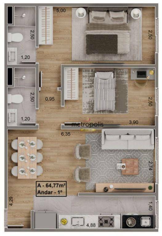 Apartamento à venda com 3 quartos, 64m² - Foto 10