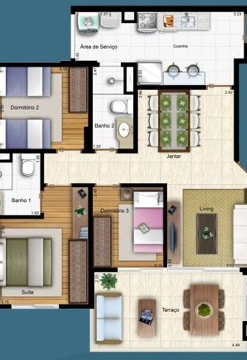 Apartamento à venda com 3 quartos, 80m² - Foto 3