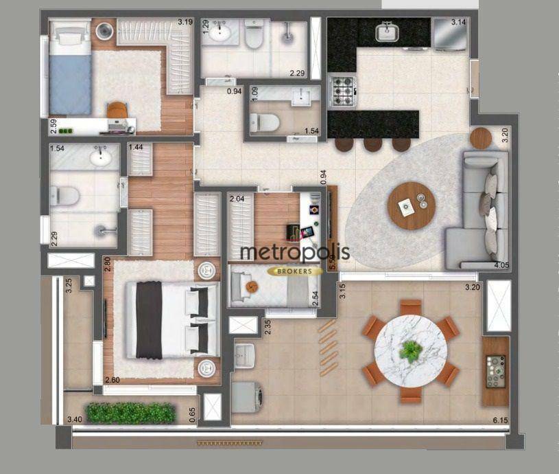 Apartamento à venda com 3 quartos, 93m² - Foto 17