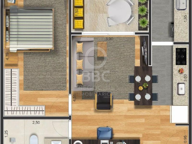 Apartamento à venda com 2 quartos, 69m² - Foto 3