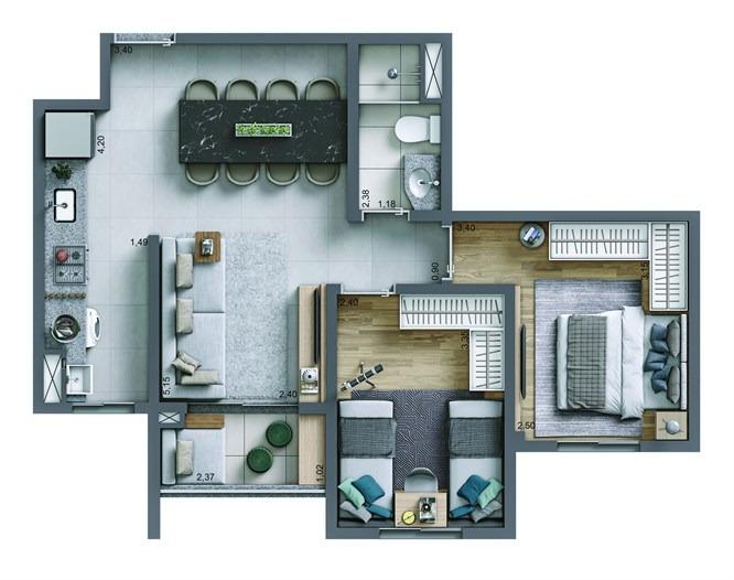 Apartamento à venda com 2 quartos, 50m² - Foto 21