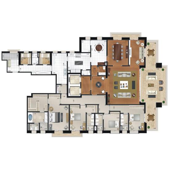 Apartamento à venda com 4 quartos, 405m² - Foto 7