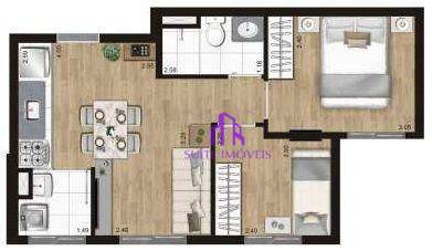 Apartamento à venda com 2 quartos, 36m² - Foto 2