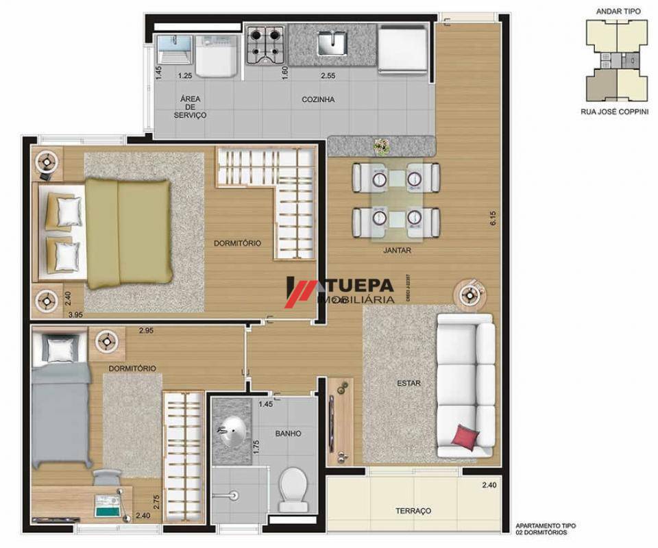 Apartamento à venda com 2 quartos, 47m² - Foto 5