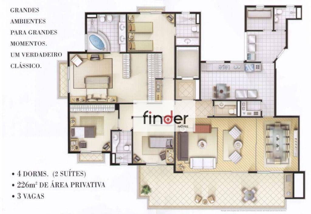 Apartamento à venda com 3 quartos, 226m² - Foto 30