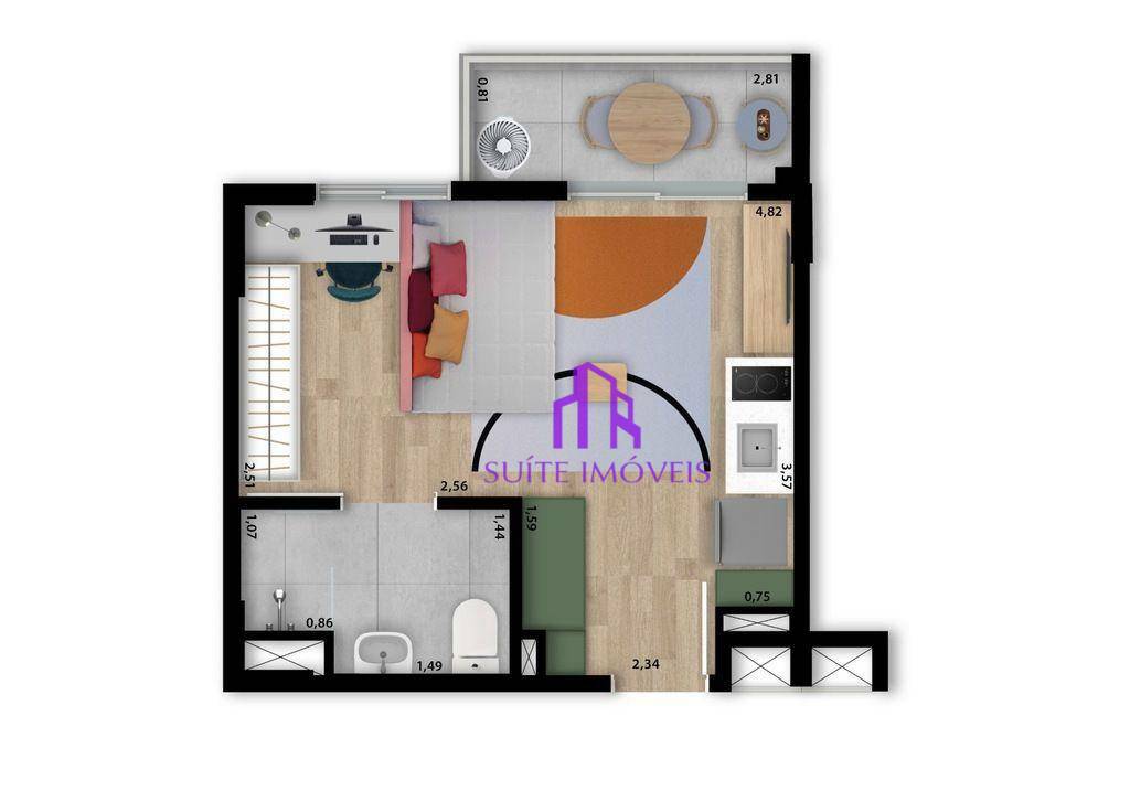 Apartamento à venda com 2 quartos, 35m² - Foto 36