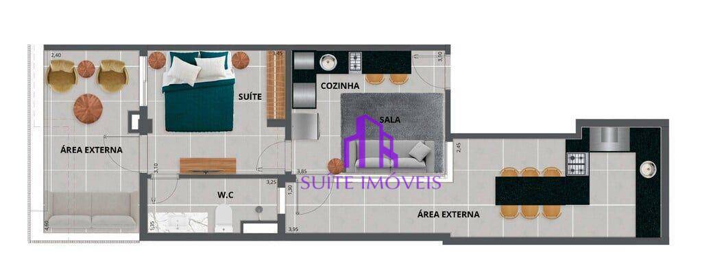 Apartamento à venda com 1 quarto, 93m² - Foto 14