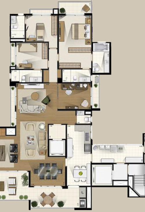 Apartamento à venda com 3 quartos, 234m² - Foto 4