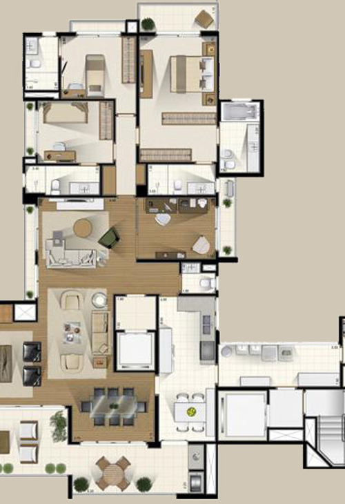 Apartamento à venda com 3 quartos, 234m² - Foto 4