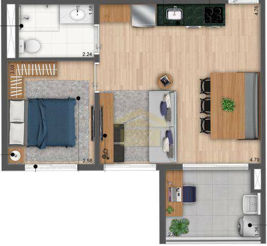 Apartamento para alugar com 1 quarto, 35m² - Foto 28