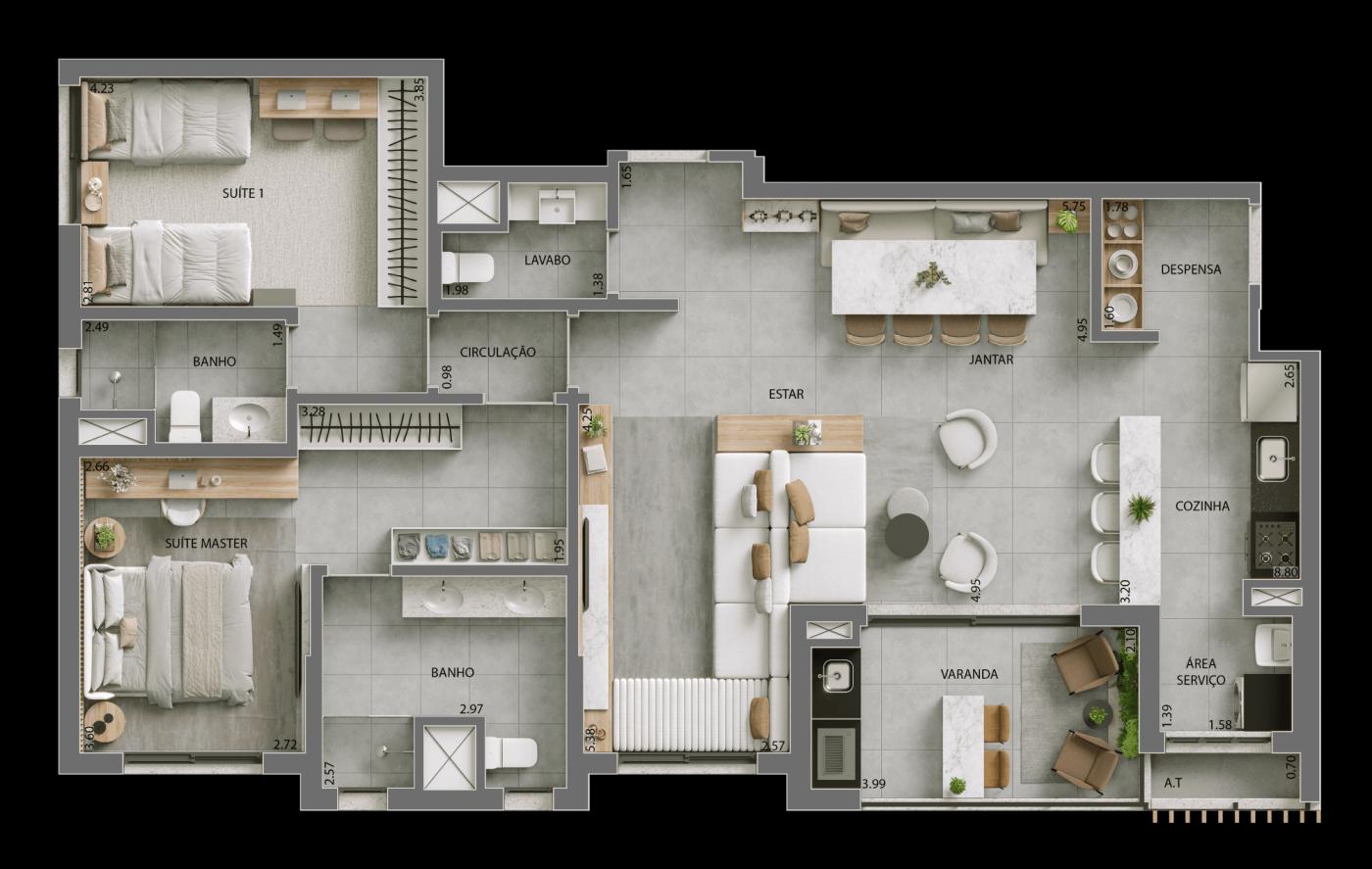 Apartamento à venda com 3 quartos, 120m² - Foto 19