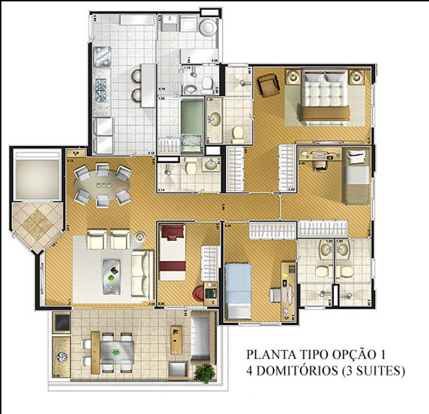 Apartamento à venda com 4 quartos, 125m² - Foto 4