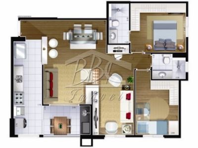 Apartamento à venda com 2 quartos, 61m² - Foto 3