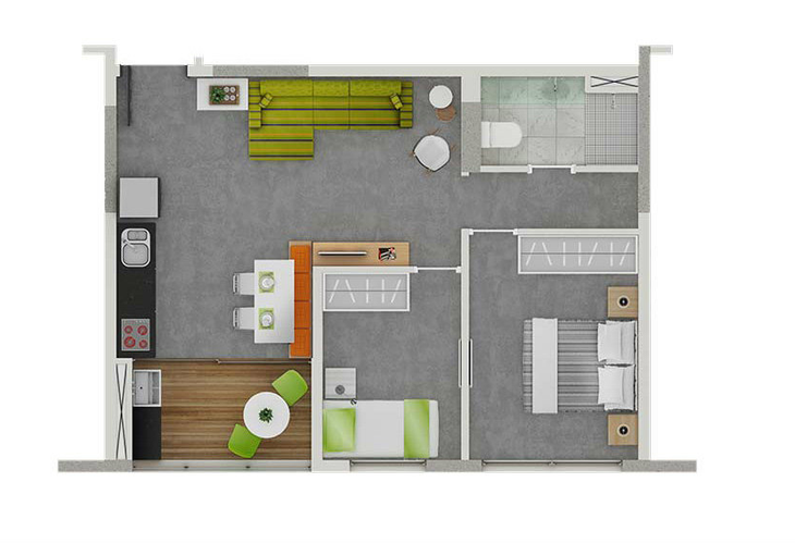 Apartamento à venda com 1 quarto, 53m² - Foto 8