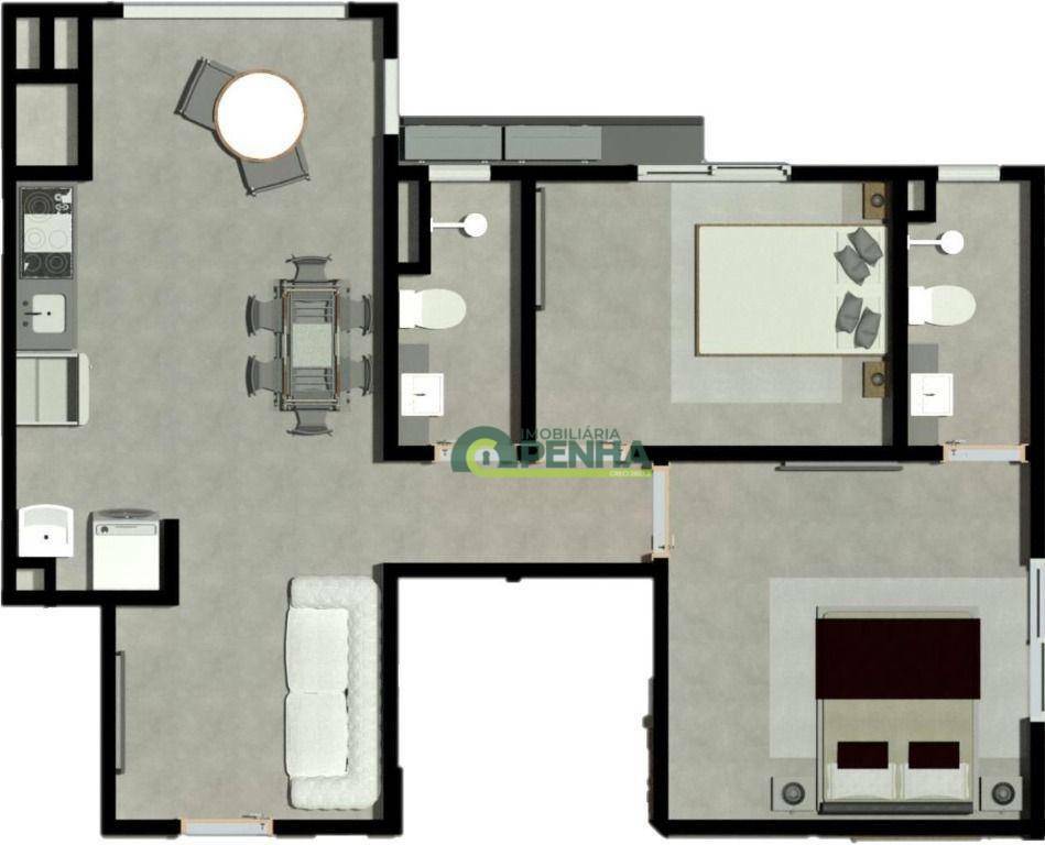 Apartamento à venda com 2 quartos, 64m² - Foto 6