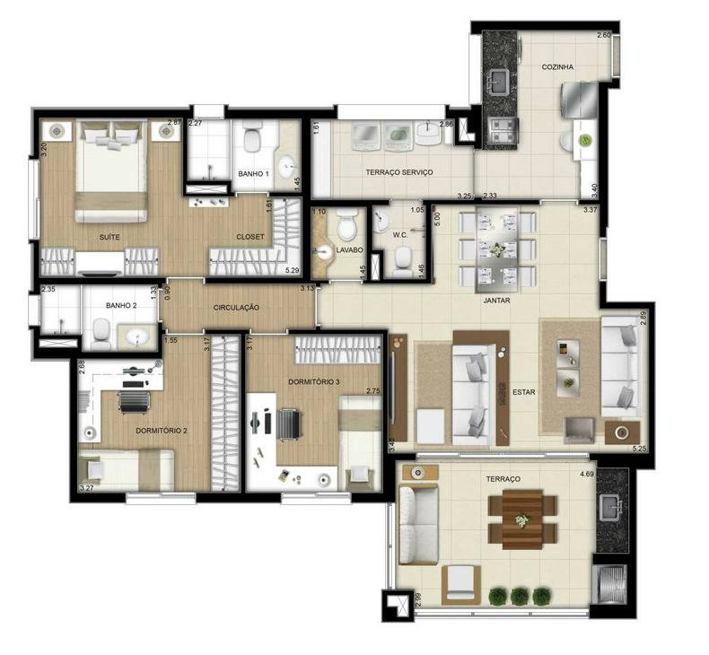 Apartamento à venda com 2 quartos, 109m² - Foto 5