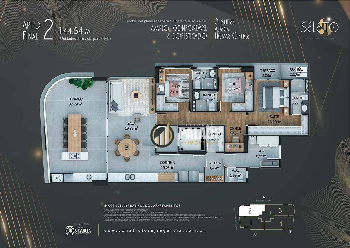 Apartamento à venda com 3 quartos, 144m² - Foto 16