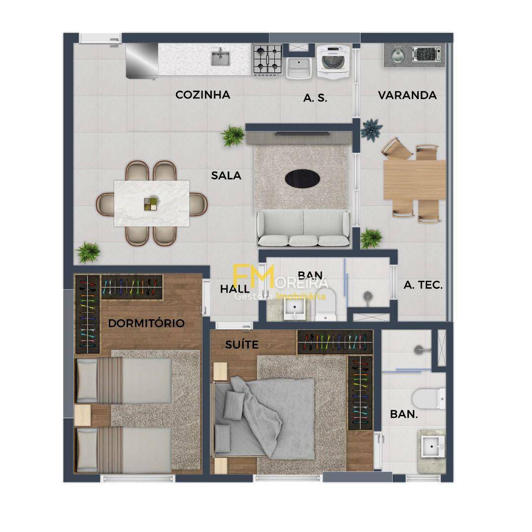 Apartamento à venda com 2 quartos, 59m² - Foto 15