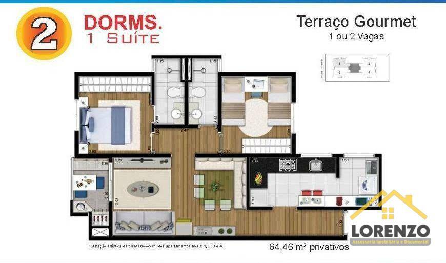 Apartamento à venda com 2 quartos, 64m² - Foto 24