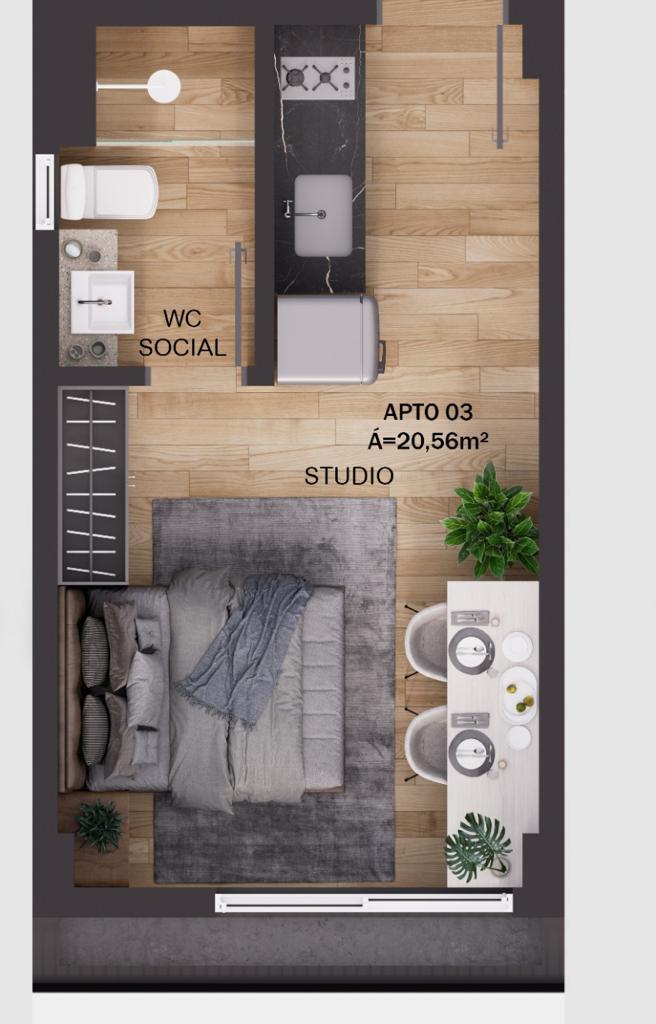 Apartamento à venda com 2 quartos, 59m² - Foto 13