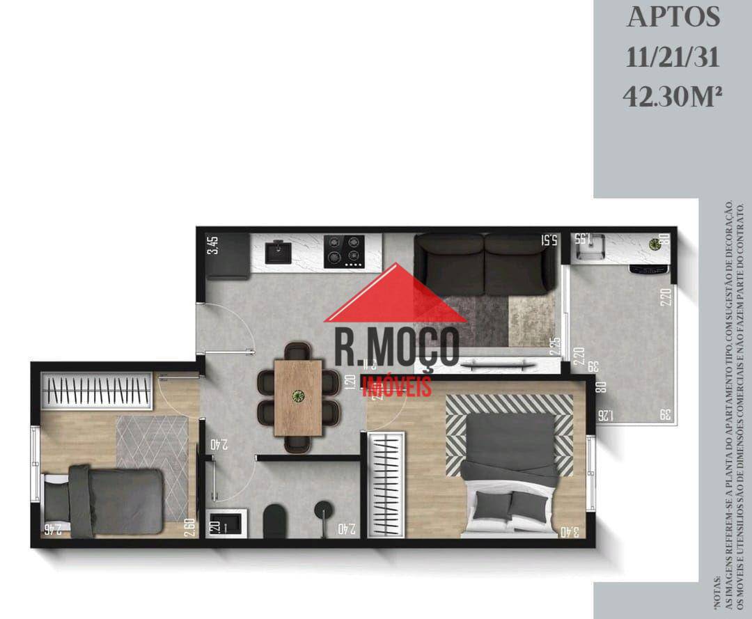 Apartamento à venda com 2 quartos, 48m² - Foto 5