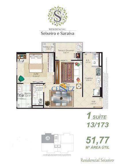 Apartamento à venda com 1 quarto, 51m² - Foto 5