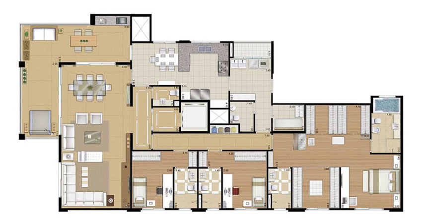 Apartamento à venda com 3 quartos, 230m² - Foto 5