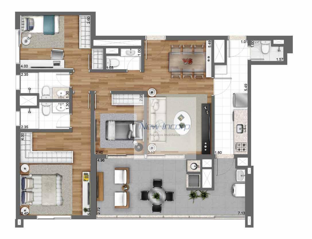 Apartamento à venda com 3 quartos, 131m² - Foto 42