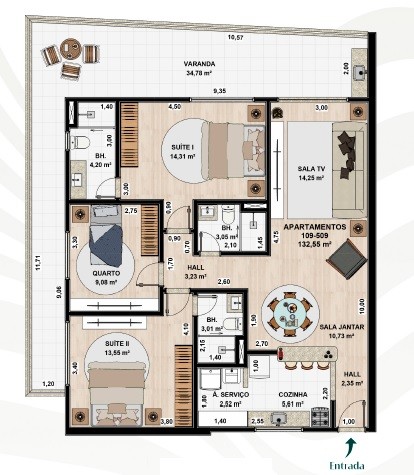 Apartamento à venda com 3 quartos, 132m² - Foto 12