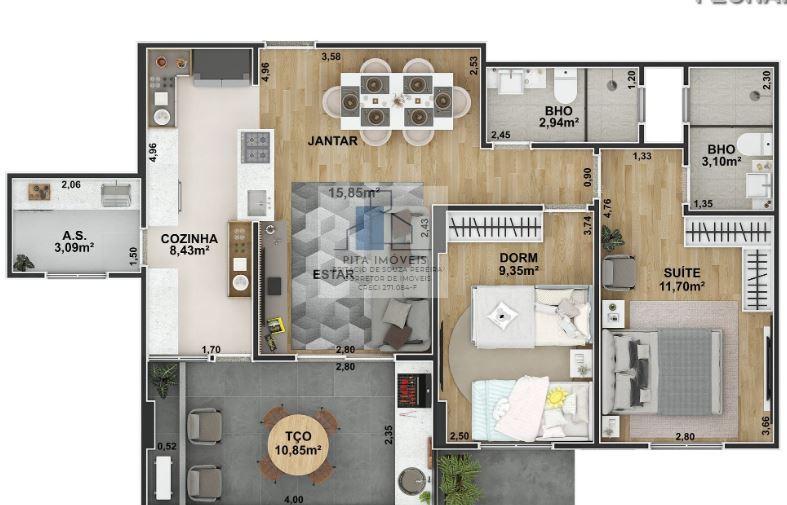 Apartamento à venda com 2 quartos, 80m² - Foto 40