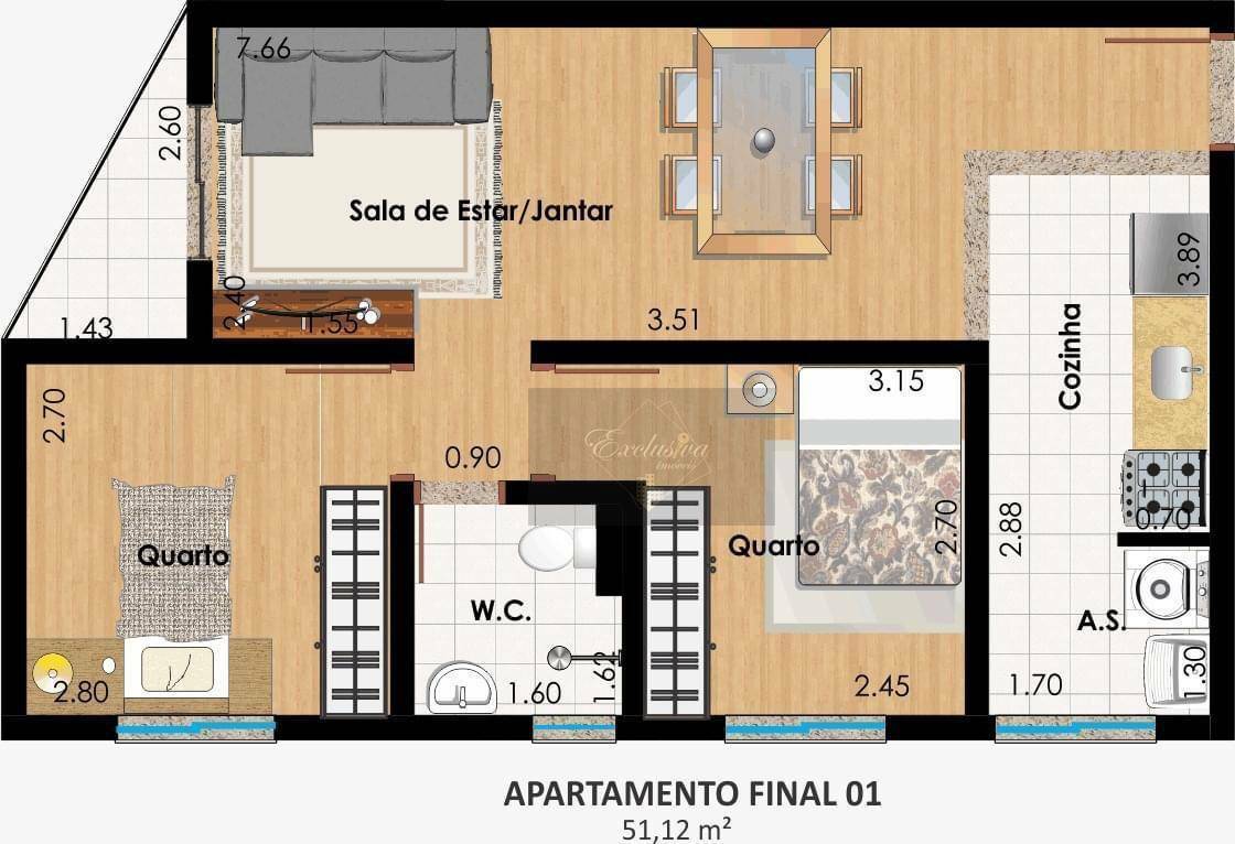 Apartamento à venda com 2 quartos, 52m² - Foto 10