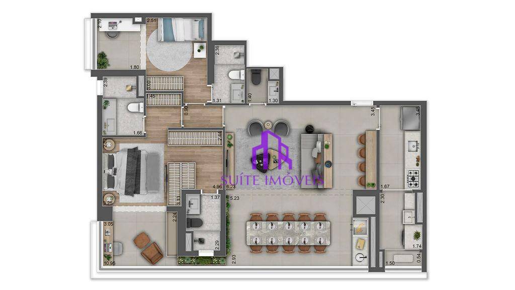 Apartamento à venda com 3 quartos, 118m² - Foto 7