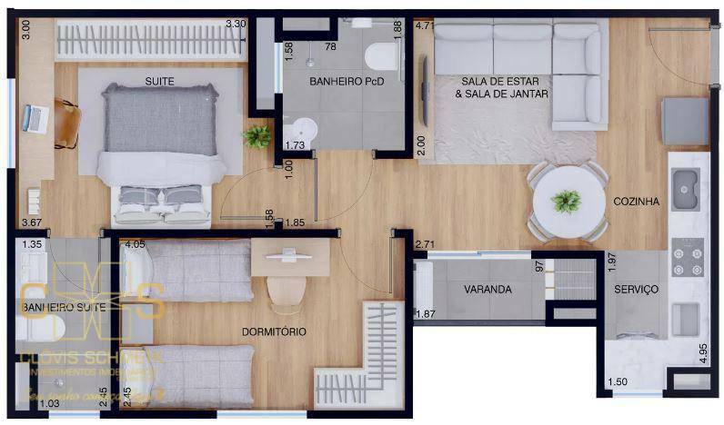 Apartamento à venda com 1 quarto, 54m² - Foto 12