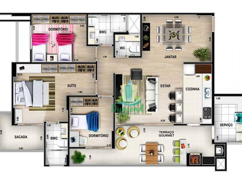 Apartamento à venda com 3 quartos, 137m² - Foto 82