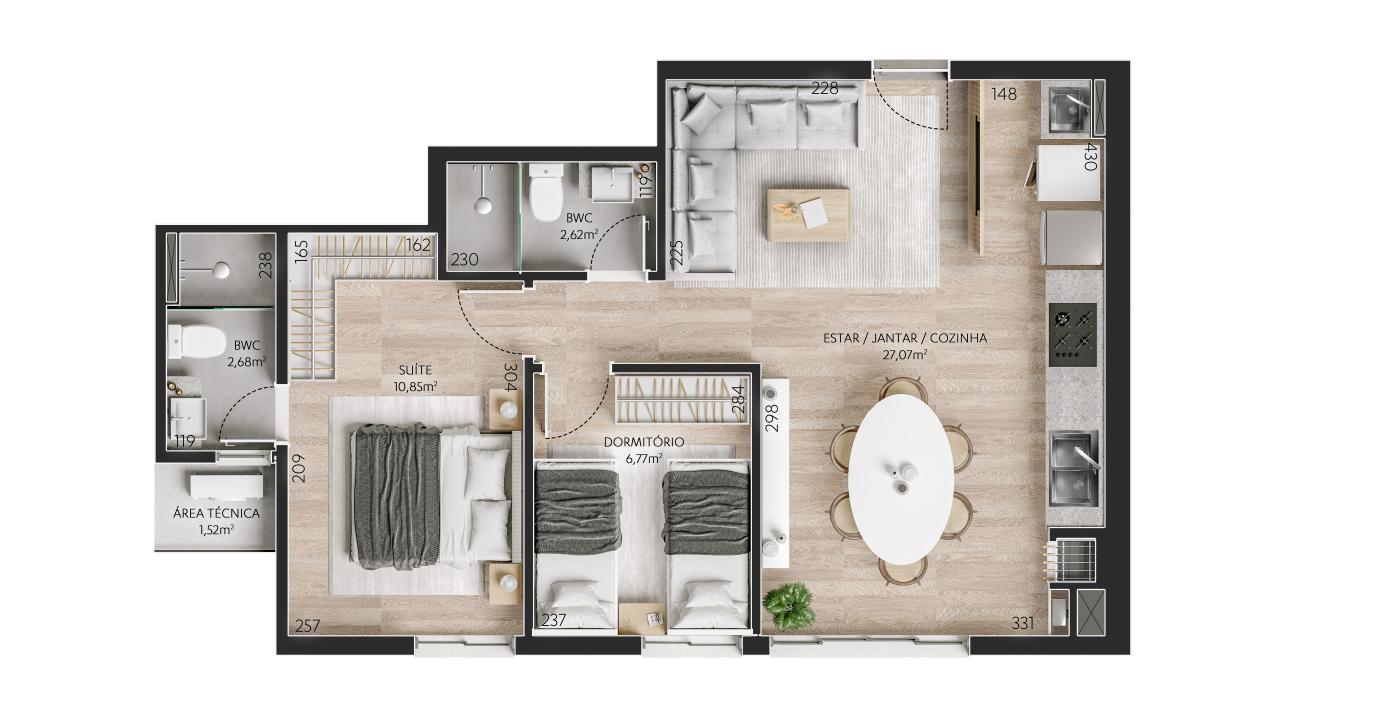 Apartamento à venda com 2 quartos, 60m² - Foto 30