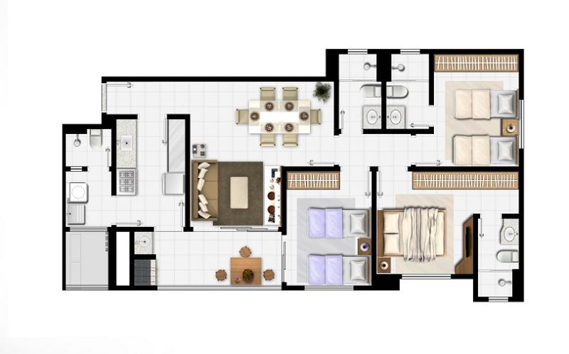 Apartamento à venda com 3 quartos, 91m² - Foto 17