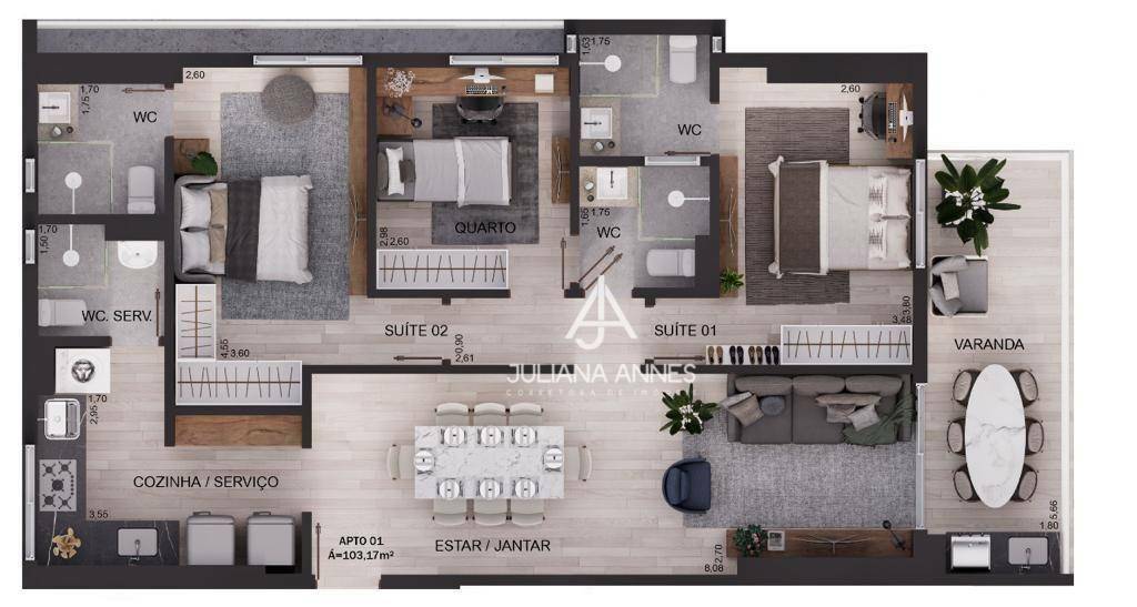 Apartamento à venda com 2 quartos, 64m² - Foto 19