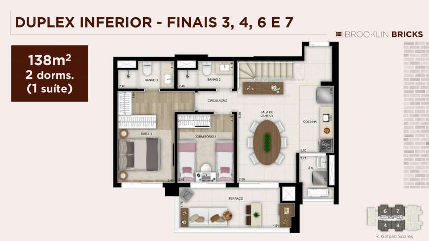 Apartamento à venda com 2 quartos, 138m² - Foto 7