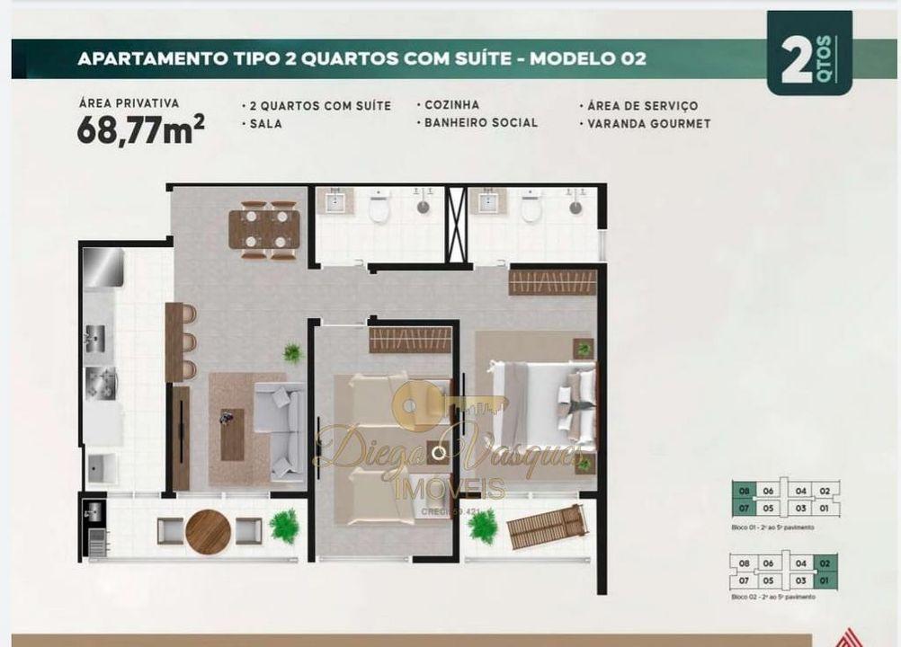 Apartamento à venda com 2 quartos, 63m² - Foto 10