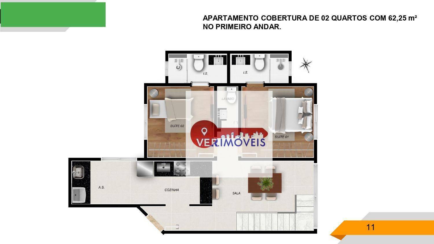 Apartamento à venda com 3 quartos, 105m² - Foto 4