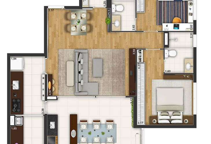 Apartamento à venda com 2 quartos, 90m² - Foto 8