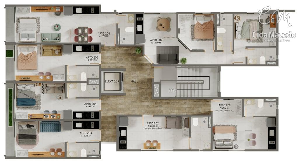 Apartamento à venda com 1 quarto, 35m² - Foto 10